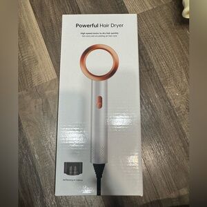 Powerful Hair Dryer with Orange Accents